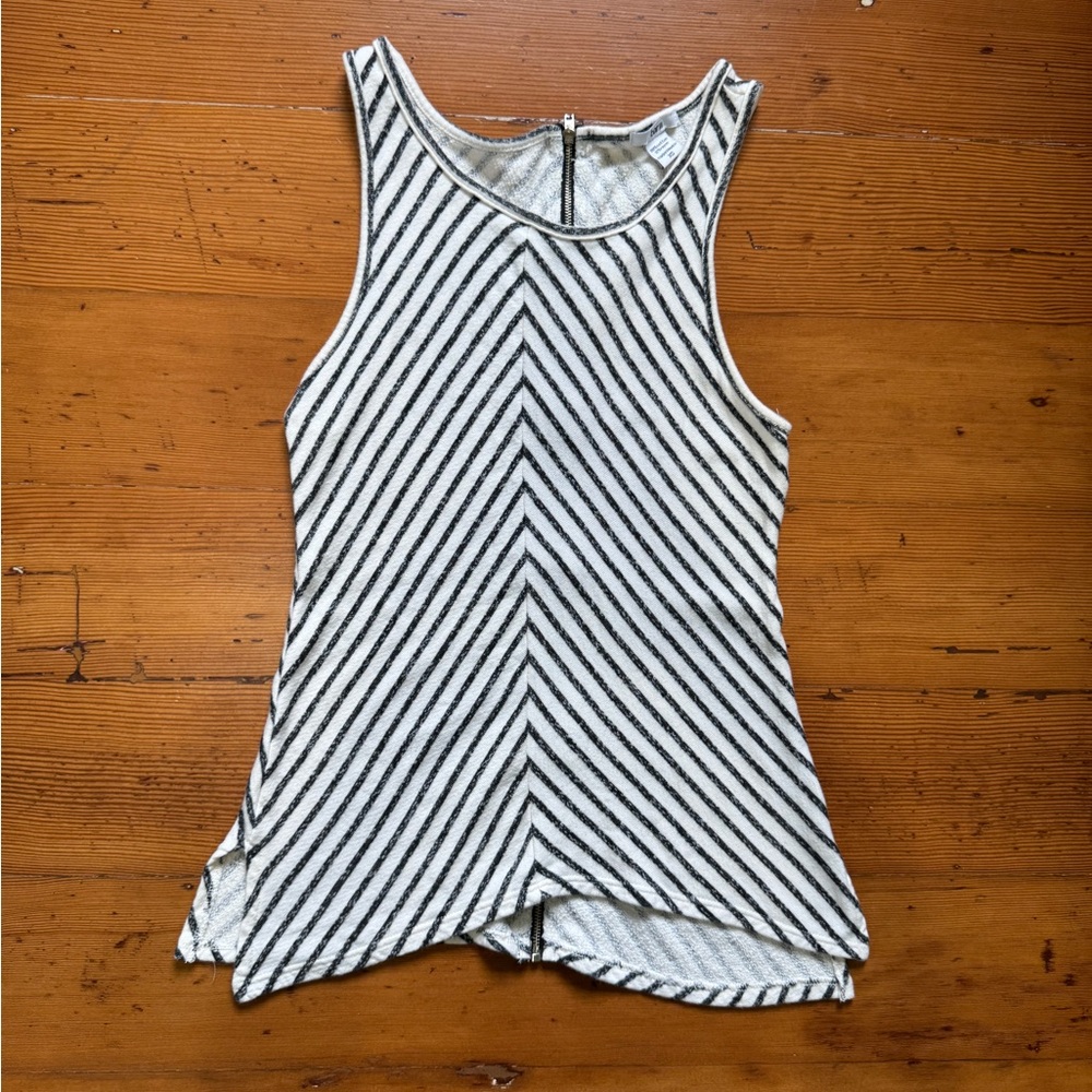 Bar III Striped Zip Back Tanktop